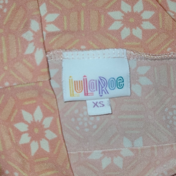 LulaRoe Orange Floral Skirt - Picture 4 of 6